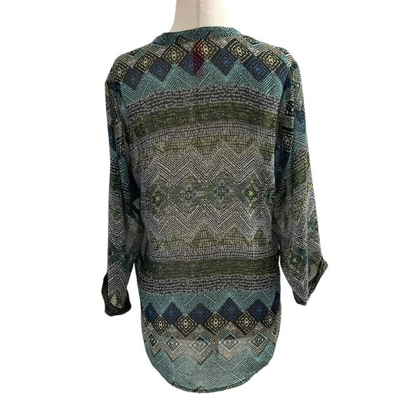 Eight Sixty Women Size Small 3/4 Sleeve Sheer Shirt Top Blouse Summer 16-266 - Picture 3 of 7